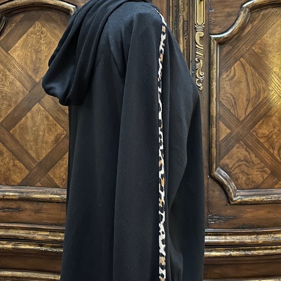 Kate Spade Lounge Wear Size XL Leopard Print Pants with Black Hoodie Jacket. - Picture 4 of 8